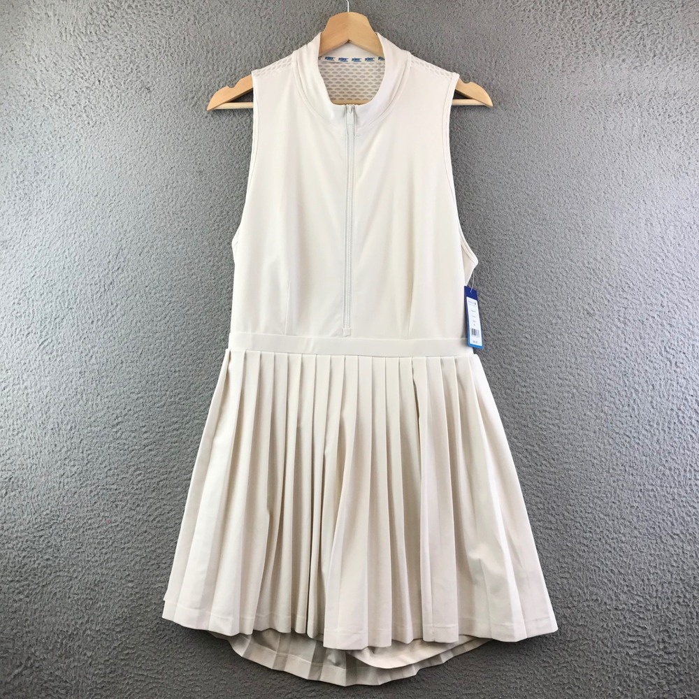 New Prince Pickleball Zip-Front Pleated Dress white size XL